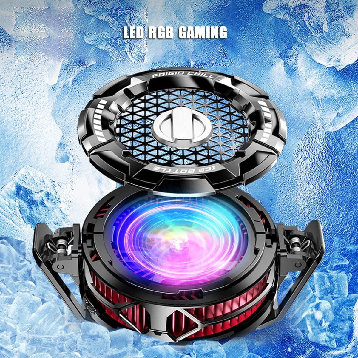 Quạt tản nhiệt sò lạnh điện thoại máy tính bảng X112 Pro sò lạnh 36x36mm đóng băng full mặt 23W led RGB - 4