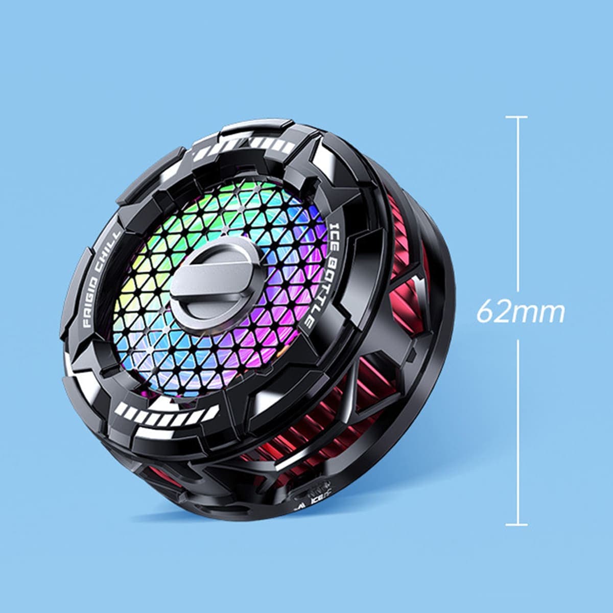 Quạt tản nhiệt sò lạnh điện thoại máy tính bảng X112 Pro sò lạnh 36x36mm đóng băng full mặt 23W led RGB - 9