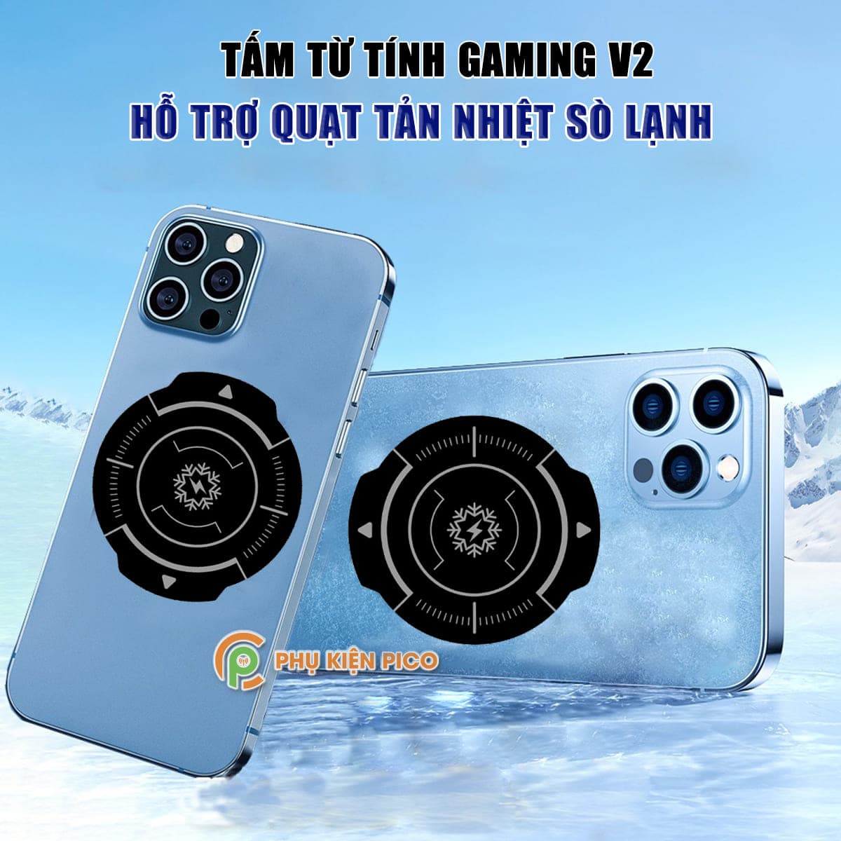 Tấm dán từ tính Gaming V2 dùng cho quạt tản nhiệt sò lạnh từ tính Memo CX07, CX08, X76, FS03, AL19, SL25