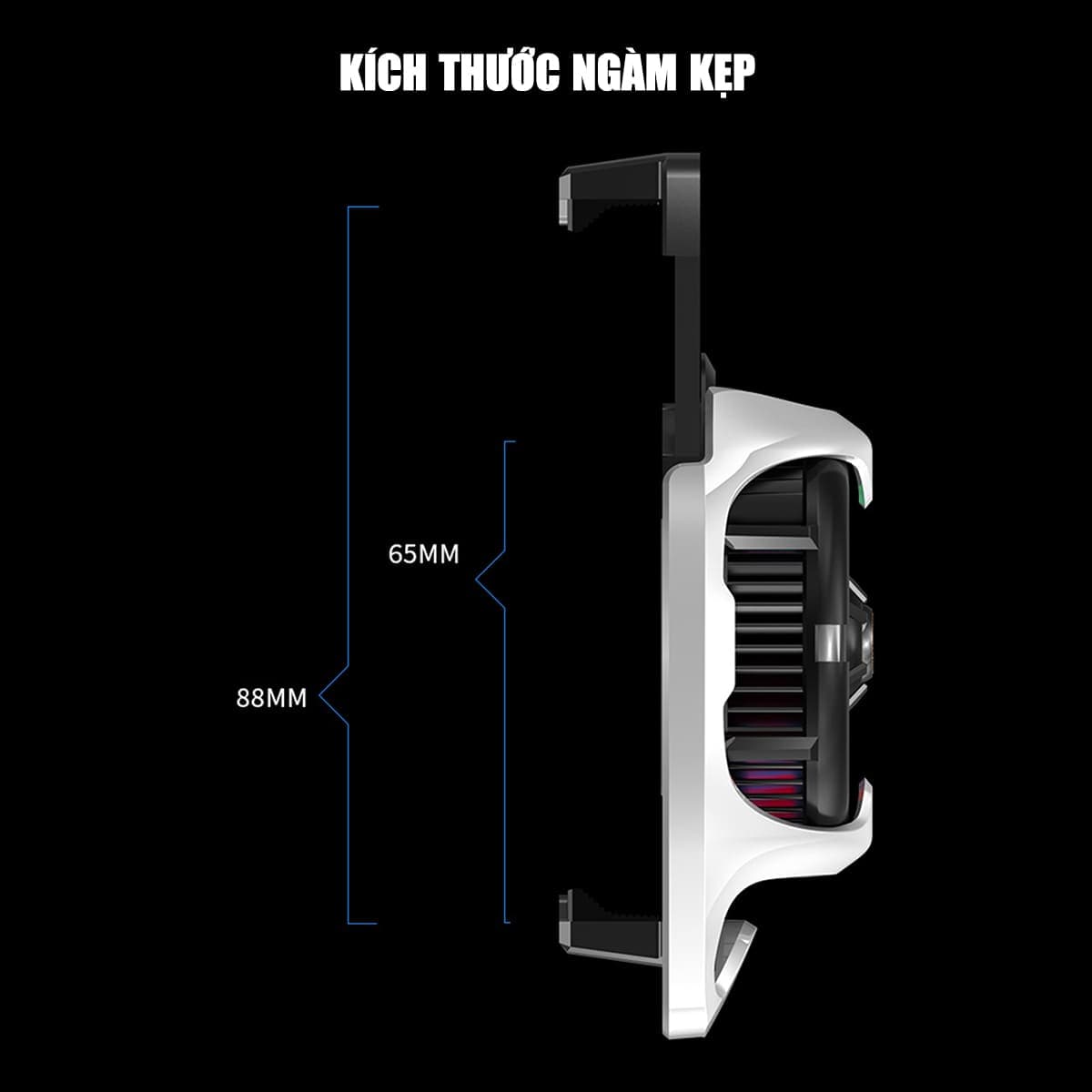 Quạt tản nhiệt sò lạnh điện thoại Memo DL22 led RGB quạt hỗ trợ livestream - 3
