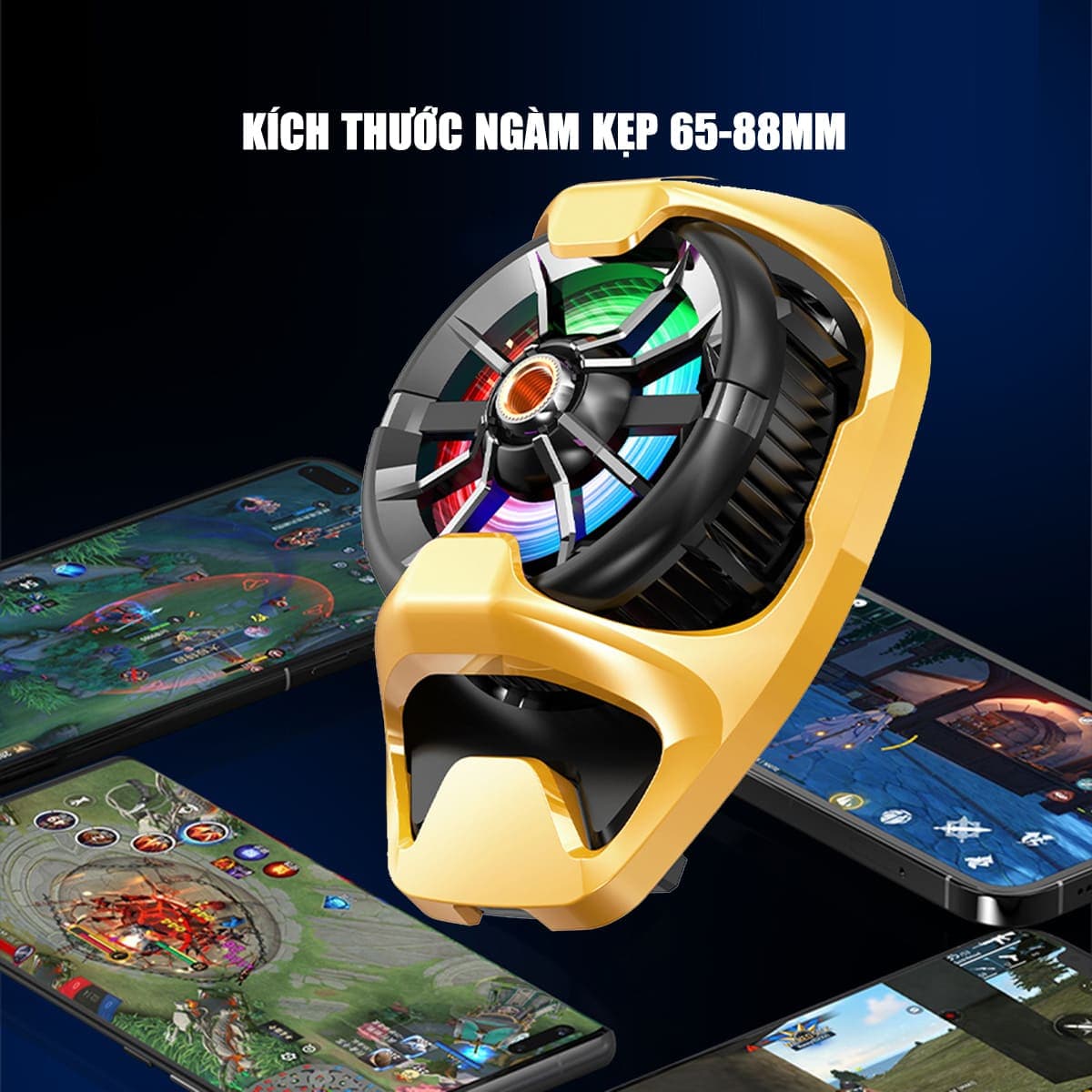 Quạt tản nhiệt sò lạnh điện thoại Memo DL22 led RGB quạt hỗ trợ livestream - 9