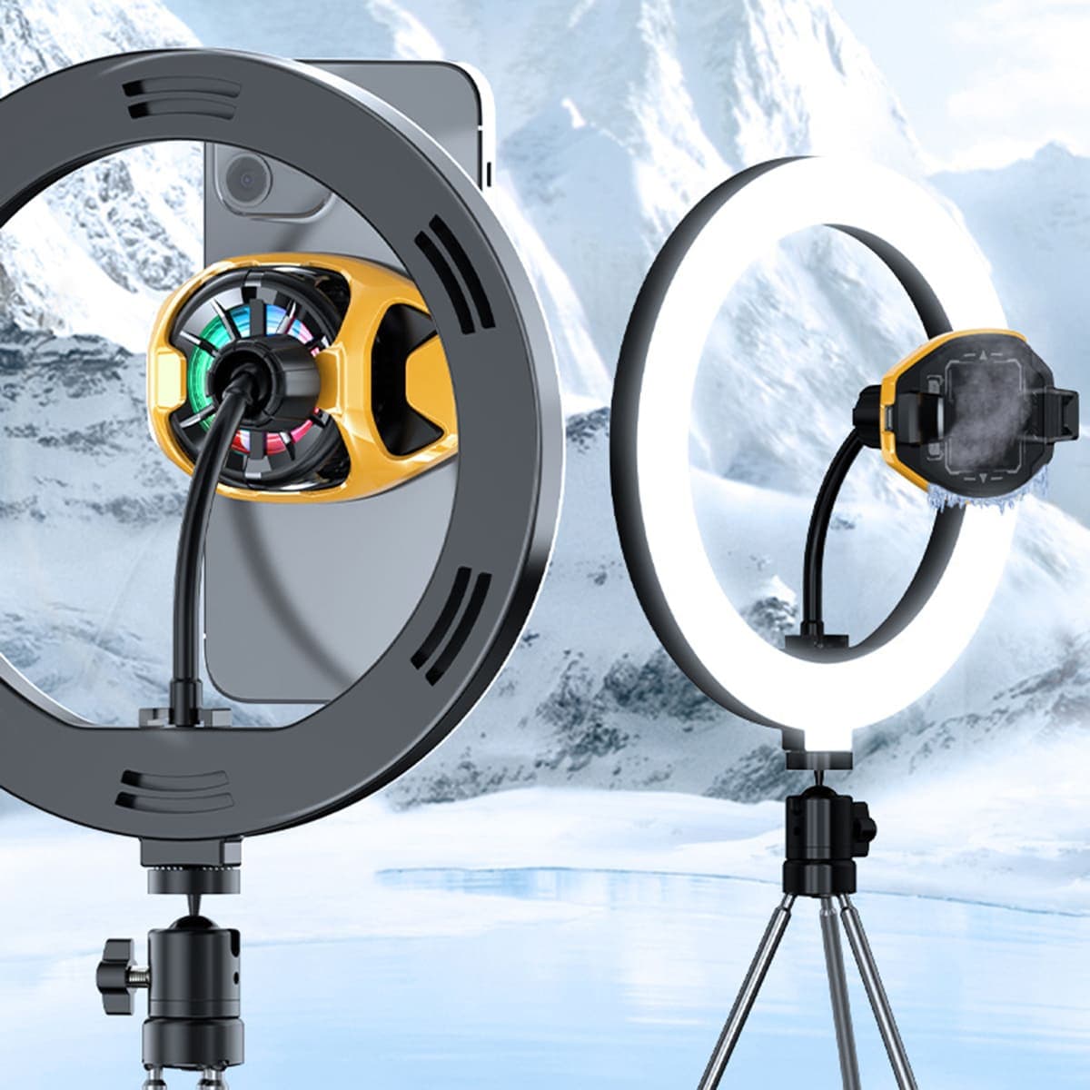 Quạt tản nhiệt sò lạnh điện thoại Memo DL22 led RGB quạt hỗ trợ livestream - 7