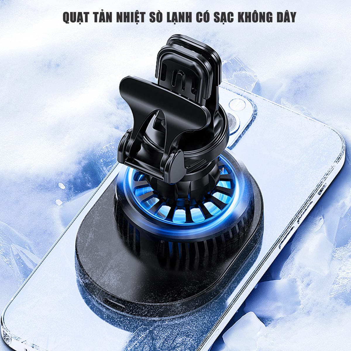 Giá đỡ điện thoại tản nhiệt sò lạnh trên ô tô kèm sạc không dây 15W Memo GW01 gắn cửa khe gió điều hoà xoay 360 độ tiện lợi - 9