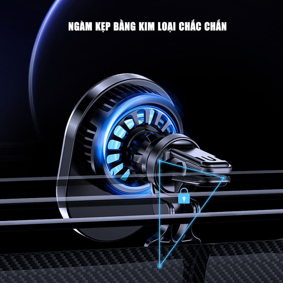 Giá đỡ điện thoại tản nhiệt sò lạnh trên ô tô kèm sạc không dây 15W Memo GW01 gắn cửa khe gió điều hoà xoay 360 độ tiện lợi - 7