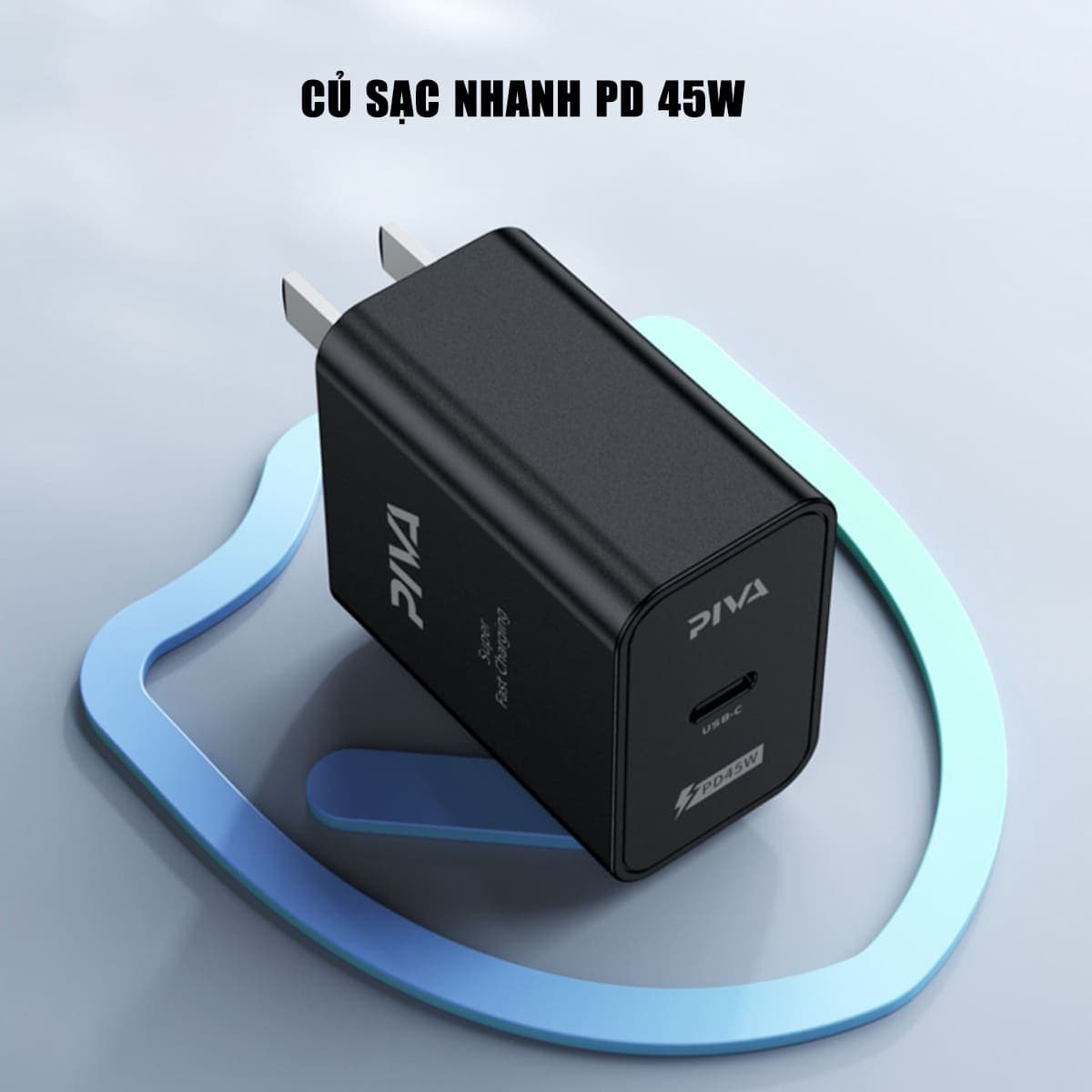 Củ sạc nhanh 45W Piva PD GaN Type C hỗ trợ sạc siêu nhanh 2.0 Bộ Sạc hỗ trợ iPhone Xiaomi Oppo Samsung iPad quick charge adapter - 5