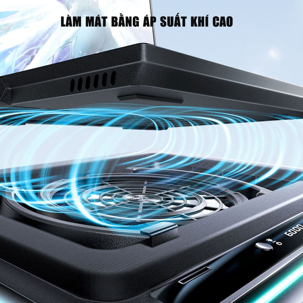 Đế tản nhiệt laptop FL07 quạt lớn 18cm tản khí nén turbo 9000RPM giảm nhiệt thực sự chuyên dụng cho Laptop đồ họa gaming - 9