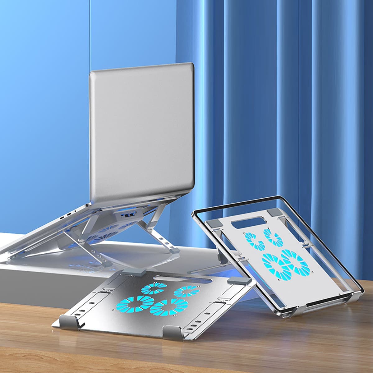 Đế tản nhiệt laptop gaming Z23 giá đỡ laptop 4 quạt tốc độ gió 4600RPM làm mát nhanh chống ồn - 5