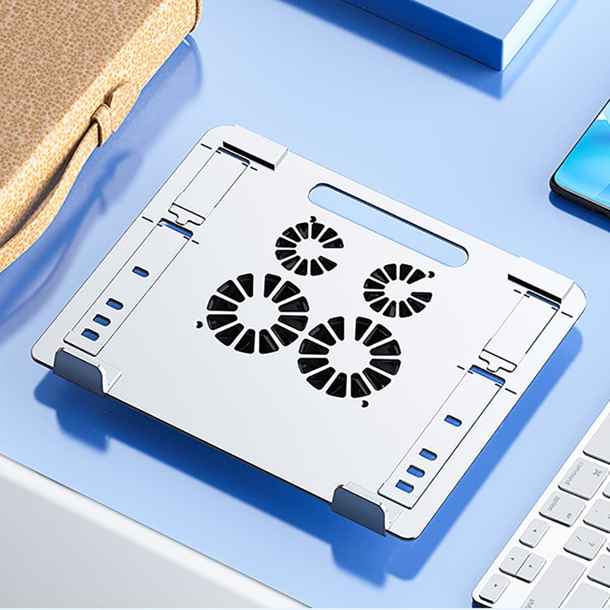 Đế tản nhiệt laptop gaming Z23 giá đỡ laptop 4 quạt tốc độ gió 4600RPM làm mát nhanh chống ồn - 4