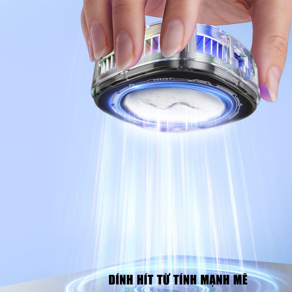 Quạt tản nhiệt sò lạnh điện thoại máy tính bảng X122 Pro đóng băng full mặt màn hình hiển thị nhiệt led RGB - 7