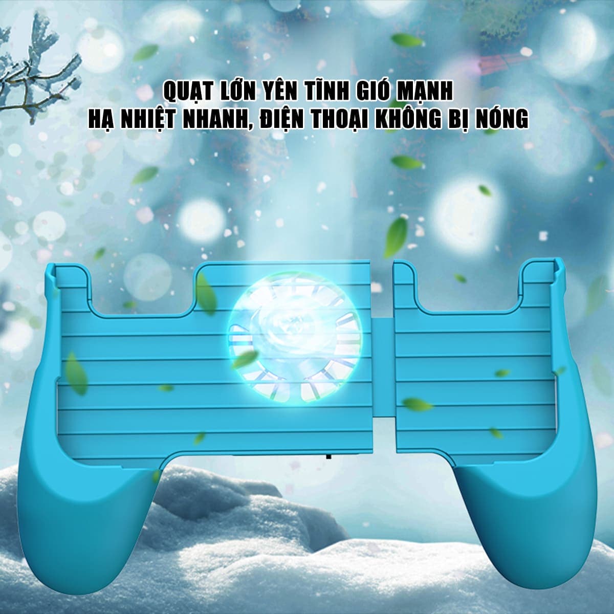 Tay cầm chơi game PUBG có quạt tản nhiệt cho điện thoại MK - 8