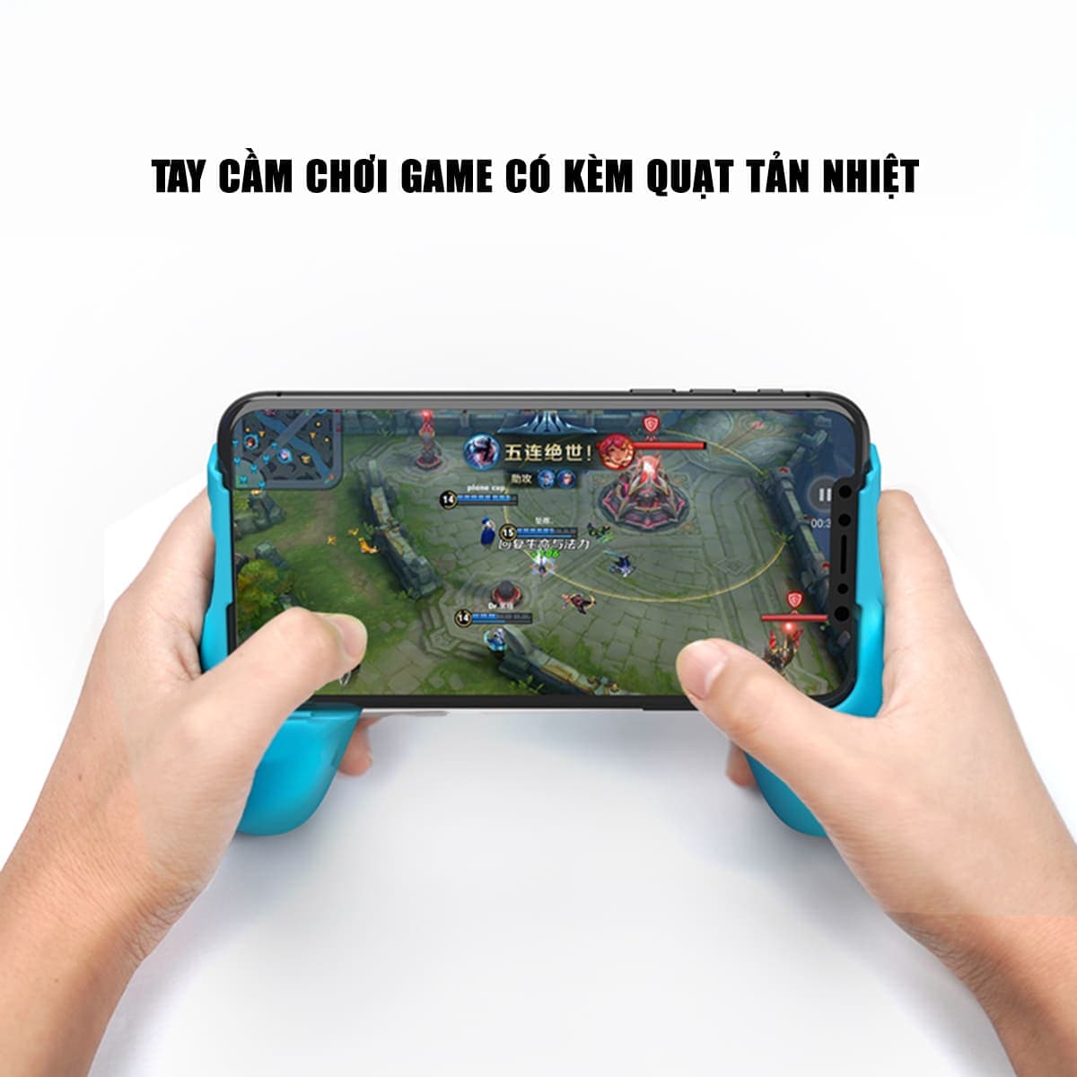 Tay cầm chơi game PUBG có quạt tản nhiệt cho điện thoại MK - 12