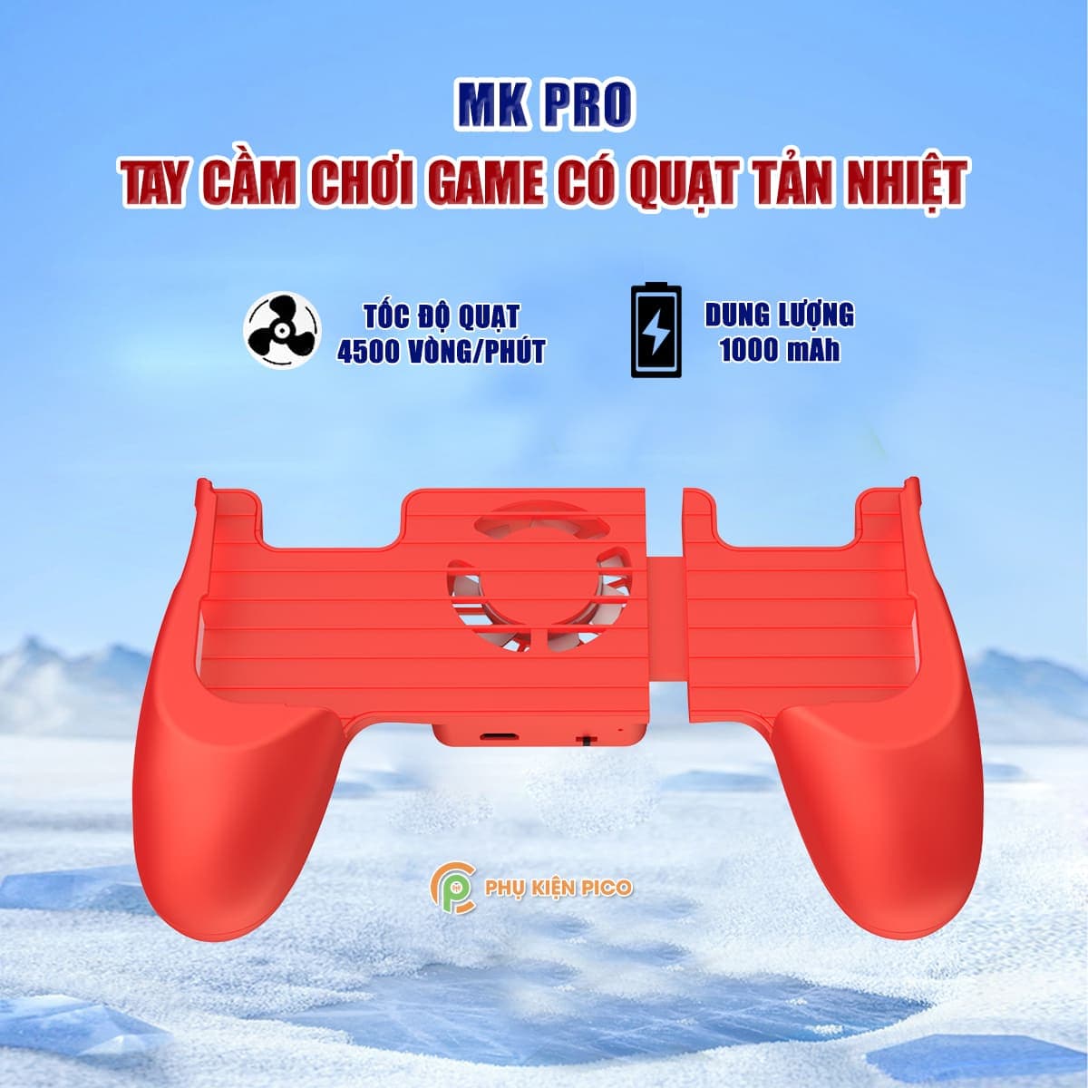 Tay cầm chơi game PUBG không dây có quạt tản nhiệt cho điện thoại MK Pro