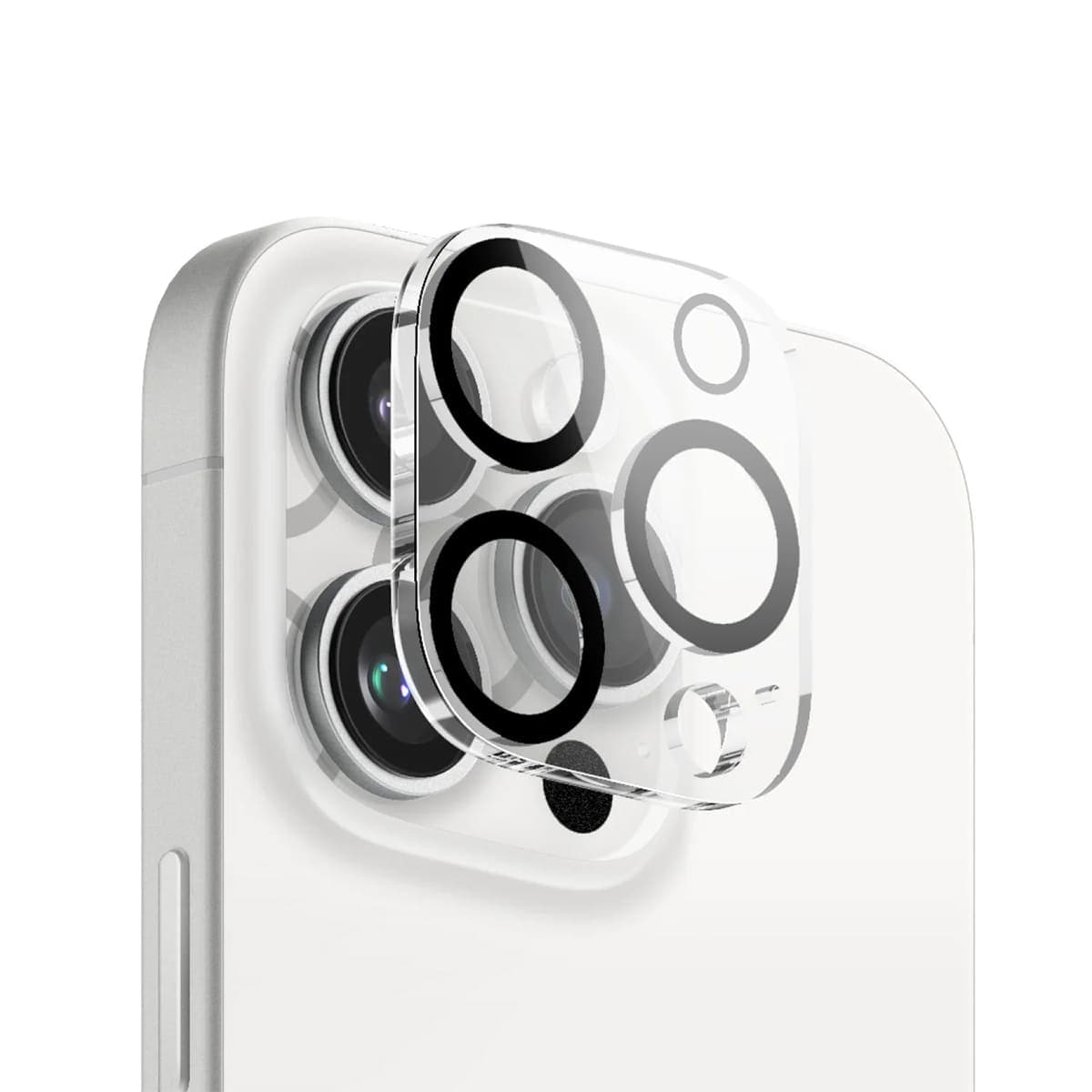 Dán camera Iphone 16 Pro cường lực camera thấu kính nổi 3D độ cứng 9H trong suốt - 2
