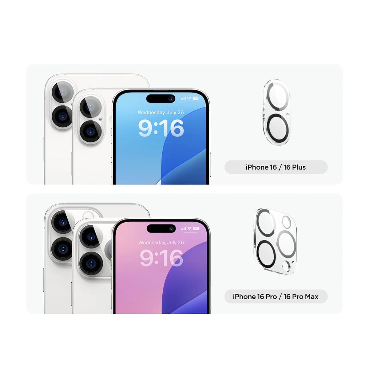 Dán camera Iphone 16 Pro cường lực camera thấu kính nổi 3D độ cứng 9H trong suốt - 4