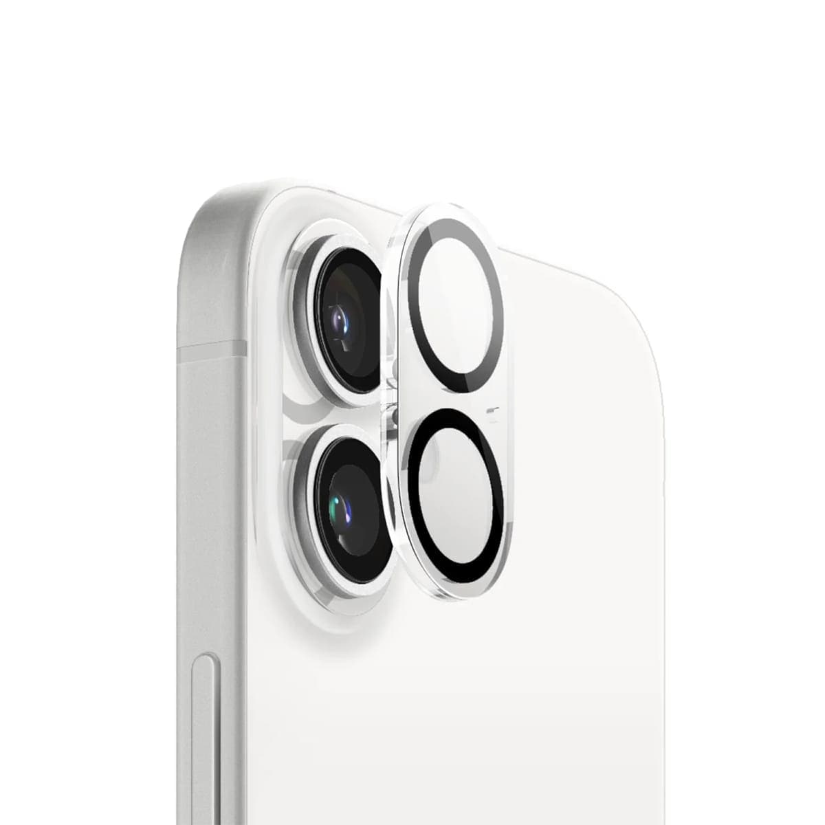 Dán camera Iphone 16 cường lực camera thấu kính nổi 3D độ cứng 9H trong suốt - 2