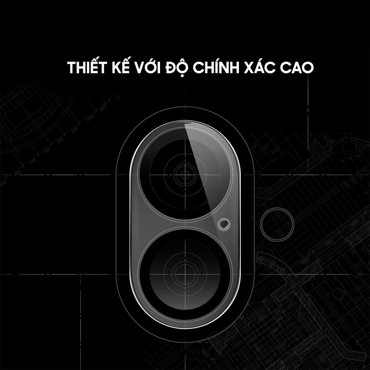 Dán camera Iphone 16 cường lực camera thấu kính nổi 3D độ cứng 9H trong suốt - 3