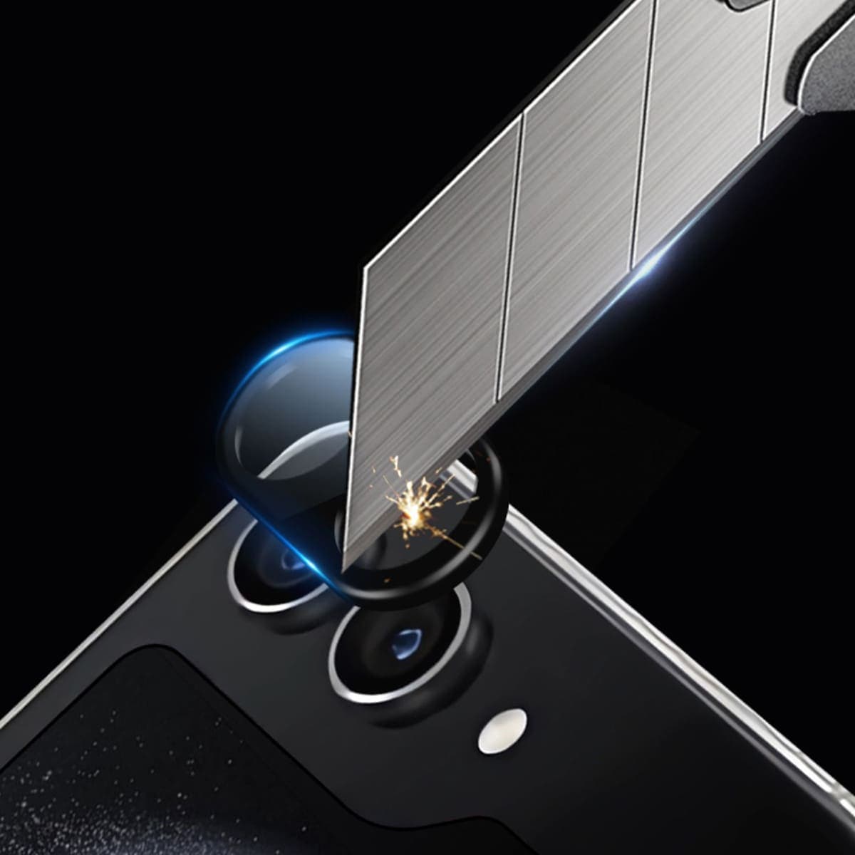 Dán cường lực camera Samsung Galaxy Z Flip 6 thấu kính nổi 3D độ cứng 9H trong suốt - 8