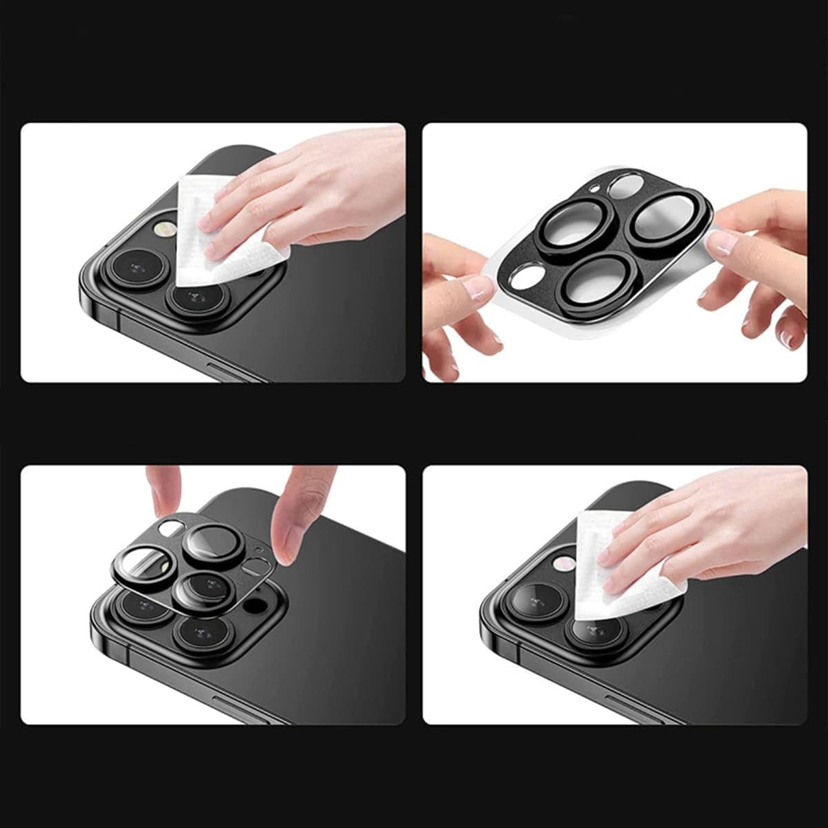 Dán camera Iphone 16 khung nhôm kèm kính cường lực chống trầy xước va đập bảo vệ camera - 8