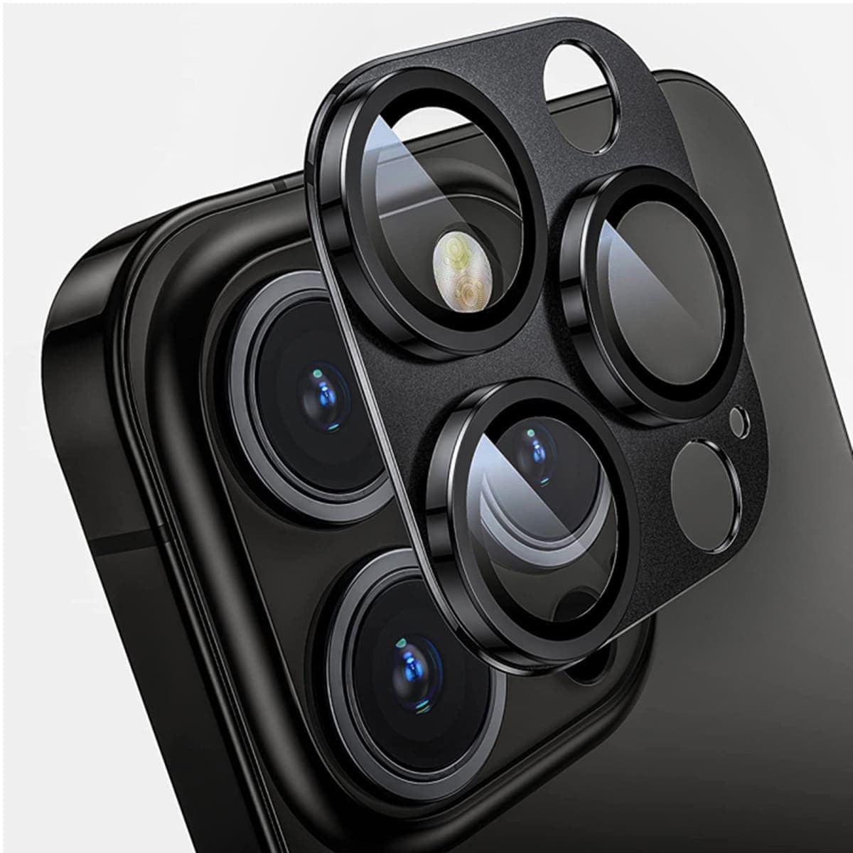 Dán camera Iphone 16 Pro khung nhôm kèm kính cường lực chống trầy xước va đập bảo vệ camera - 2