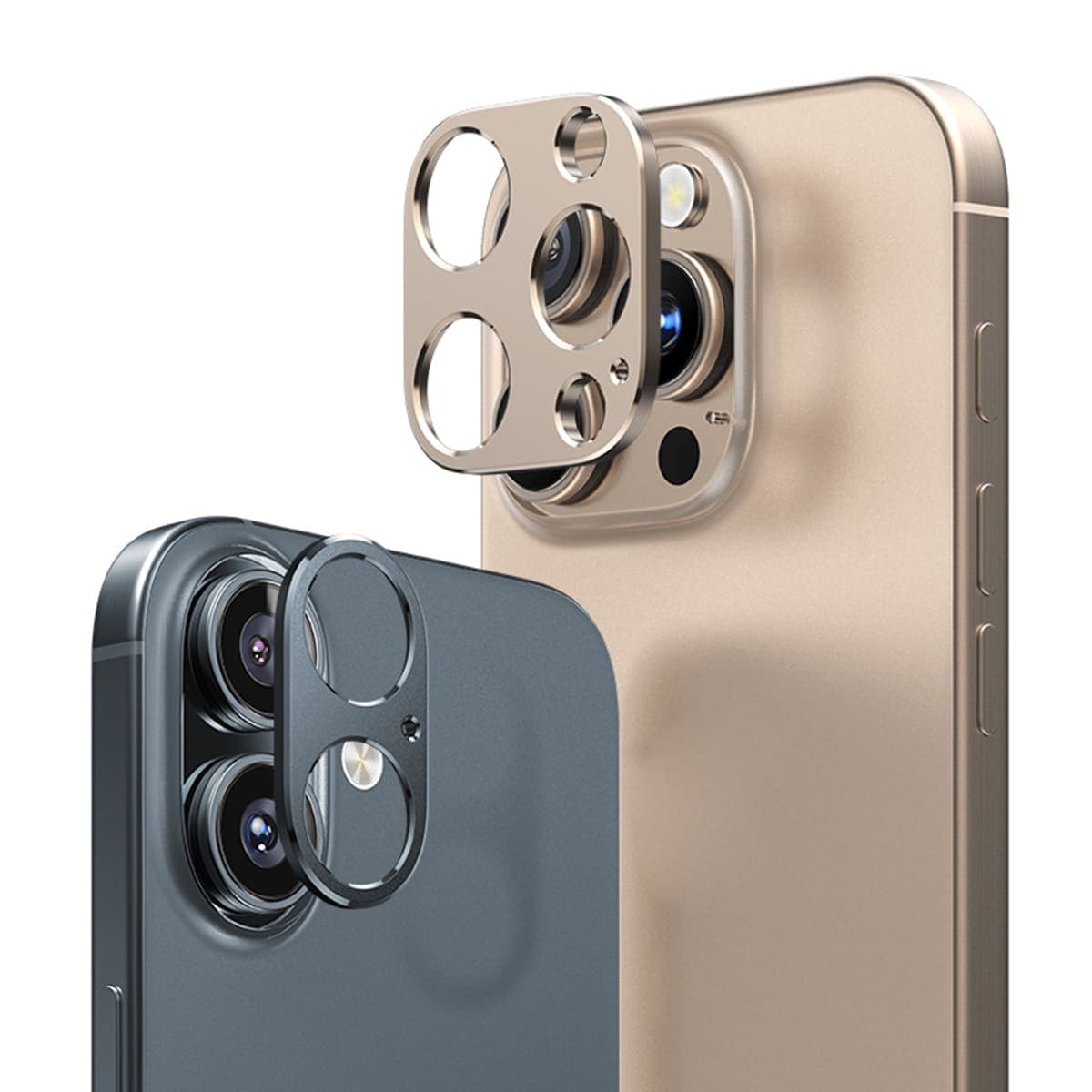 Dán khung kim loại bảo vệ camera Iphone 16 chống trầy xước va đập - 4