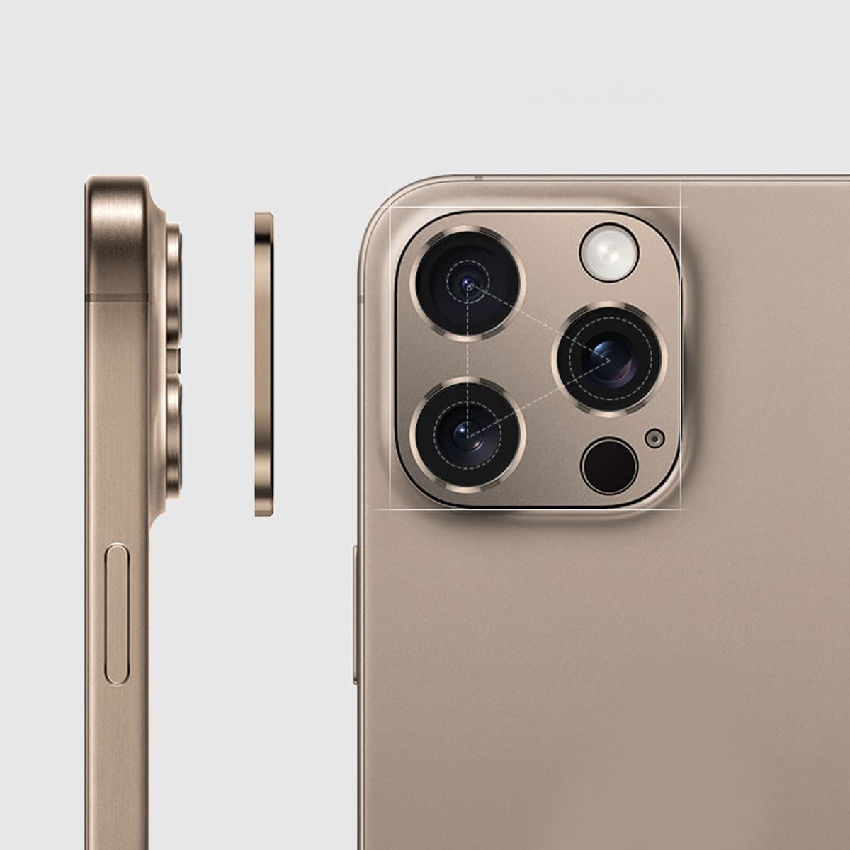 Dán khung kim loại bảo vệ camera Iphone 16 chống trầy xước va đập - 7