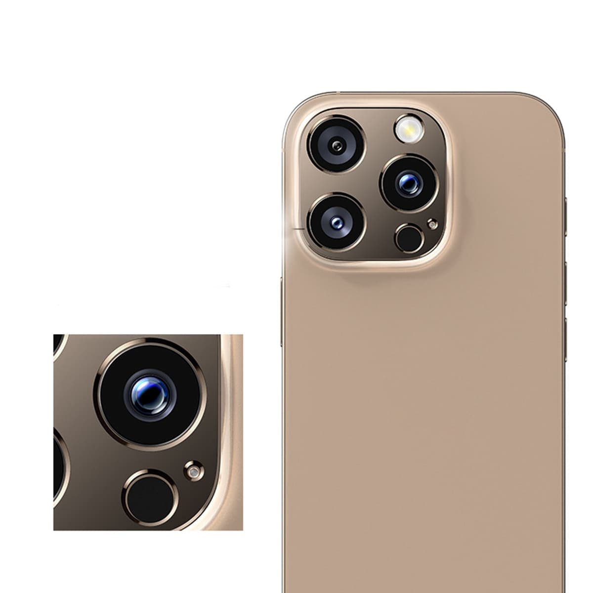 Dán khung kim loại bảo vệ camera Iphone 16 chống trầy xước va đập - 8
