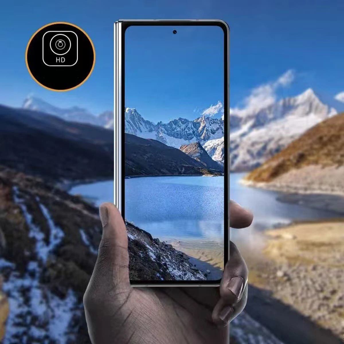Dán cường lực camera Samsung Galaxy Z Fold 6 thấu kính nổi 3D độ cứng 9H trong suốt - 8