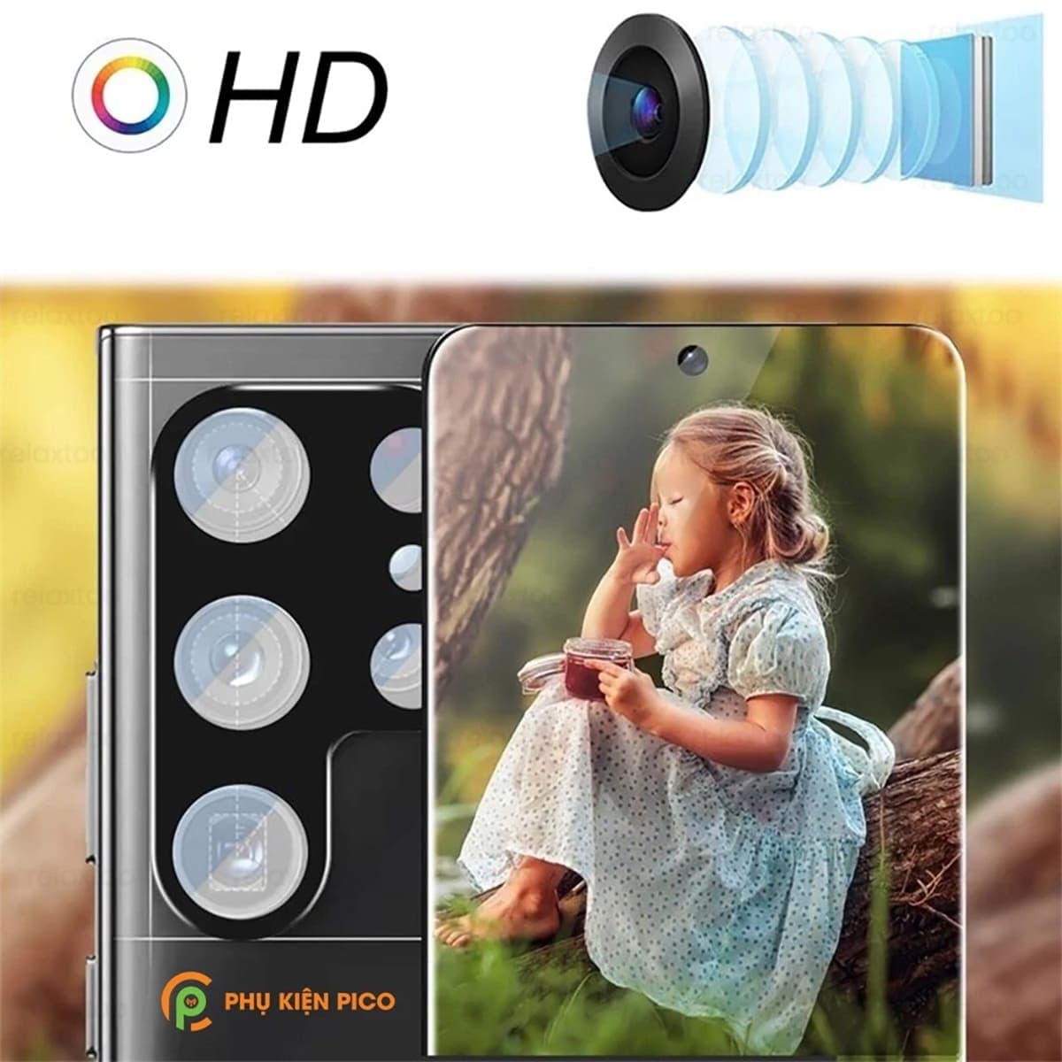 Dán cường lực camera Samsung Galaxy S24 thấu kính nổi 3D độ cứng 9H trong suốt - 7