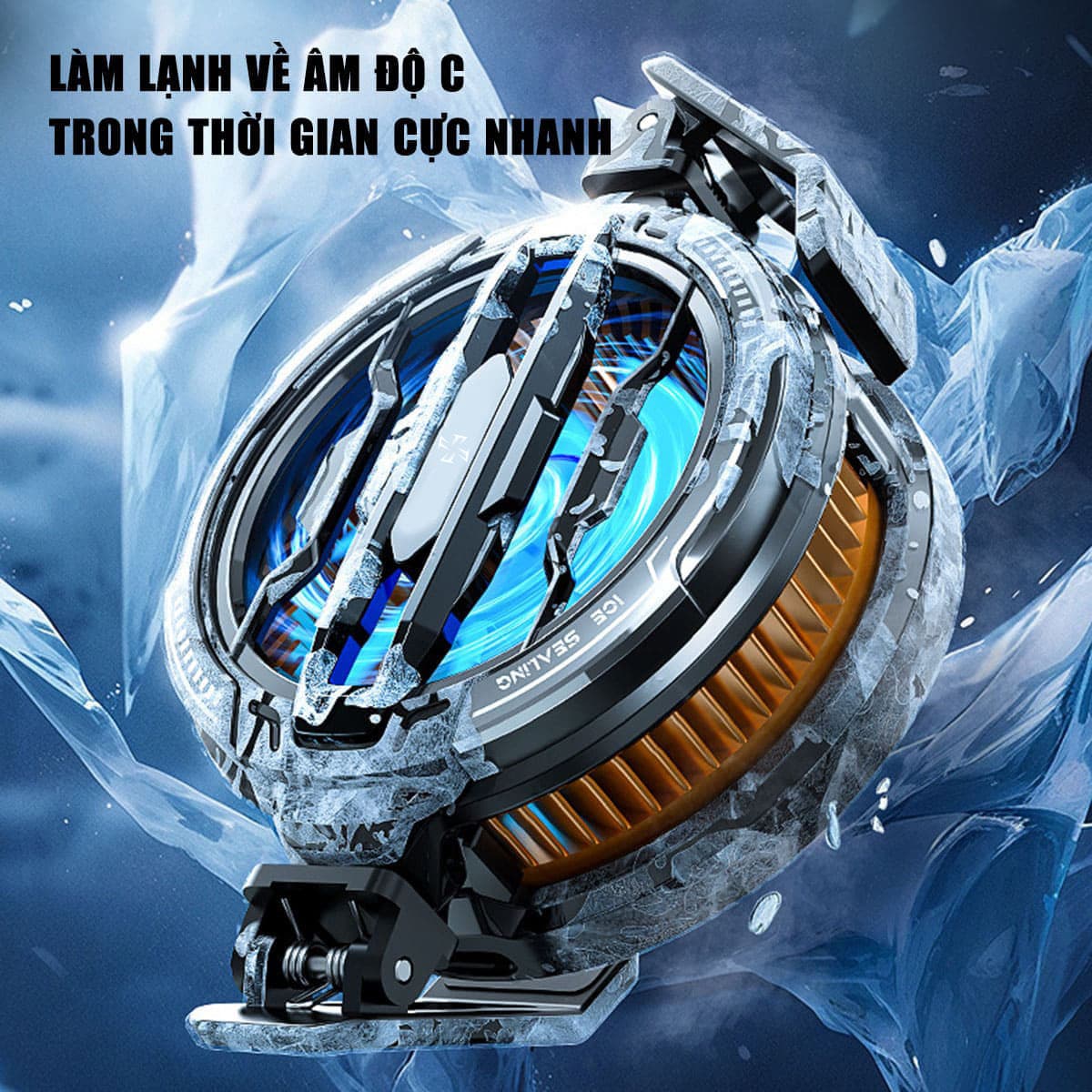 Quạt sò lạnh tản nhiệt điện thoại Ipad Memo CX07 V2 Led RGB bản nâng cấp toàn diện đóng băng full mặt - 4