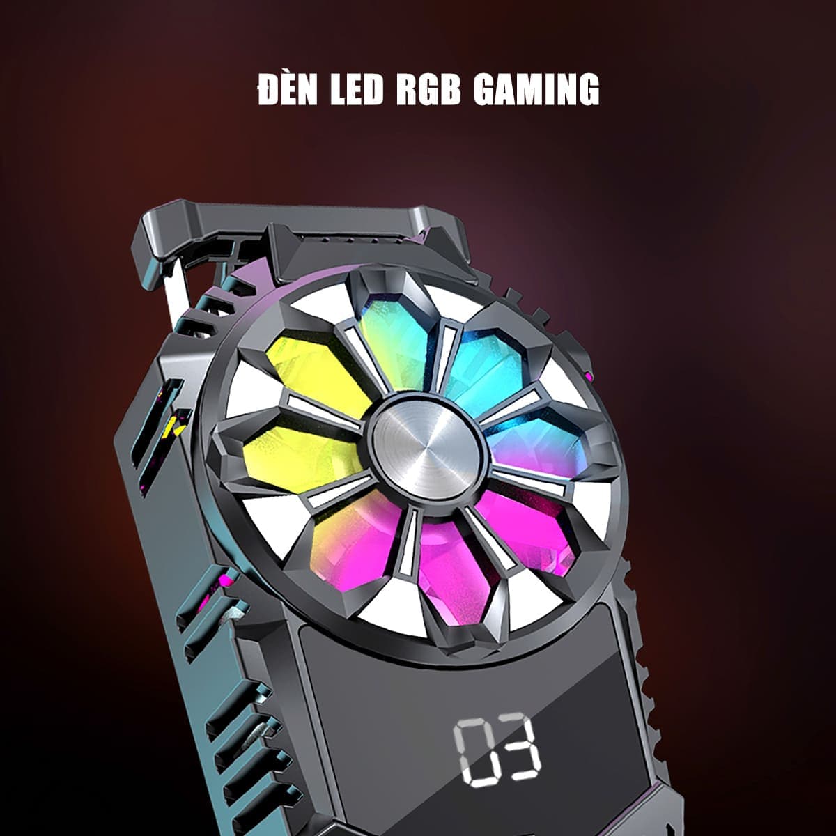 Quạt tản nhiệt điện thoại sò lạnh X3 tản nhiệt sò lạnh siêu rẻ có màn hình hiển thị nhiệt độ - 5