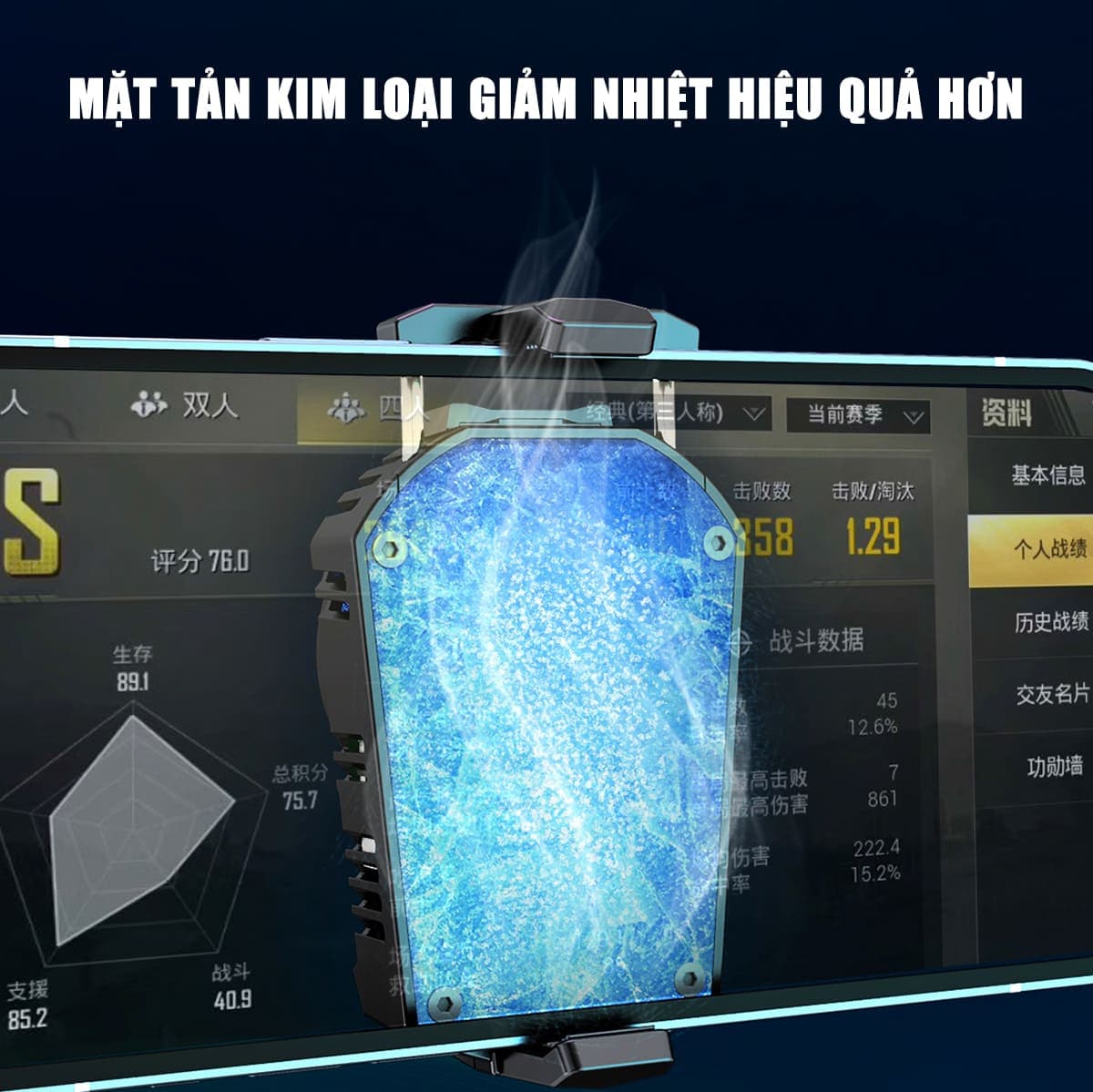 Quạt tản nhiệt điện thoại sò lạnh X3 tản nhiệt sò lạnh siêu rẻ có màn hình hiển thị nhiệt độ - 7