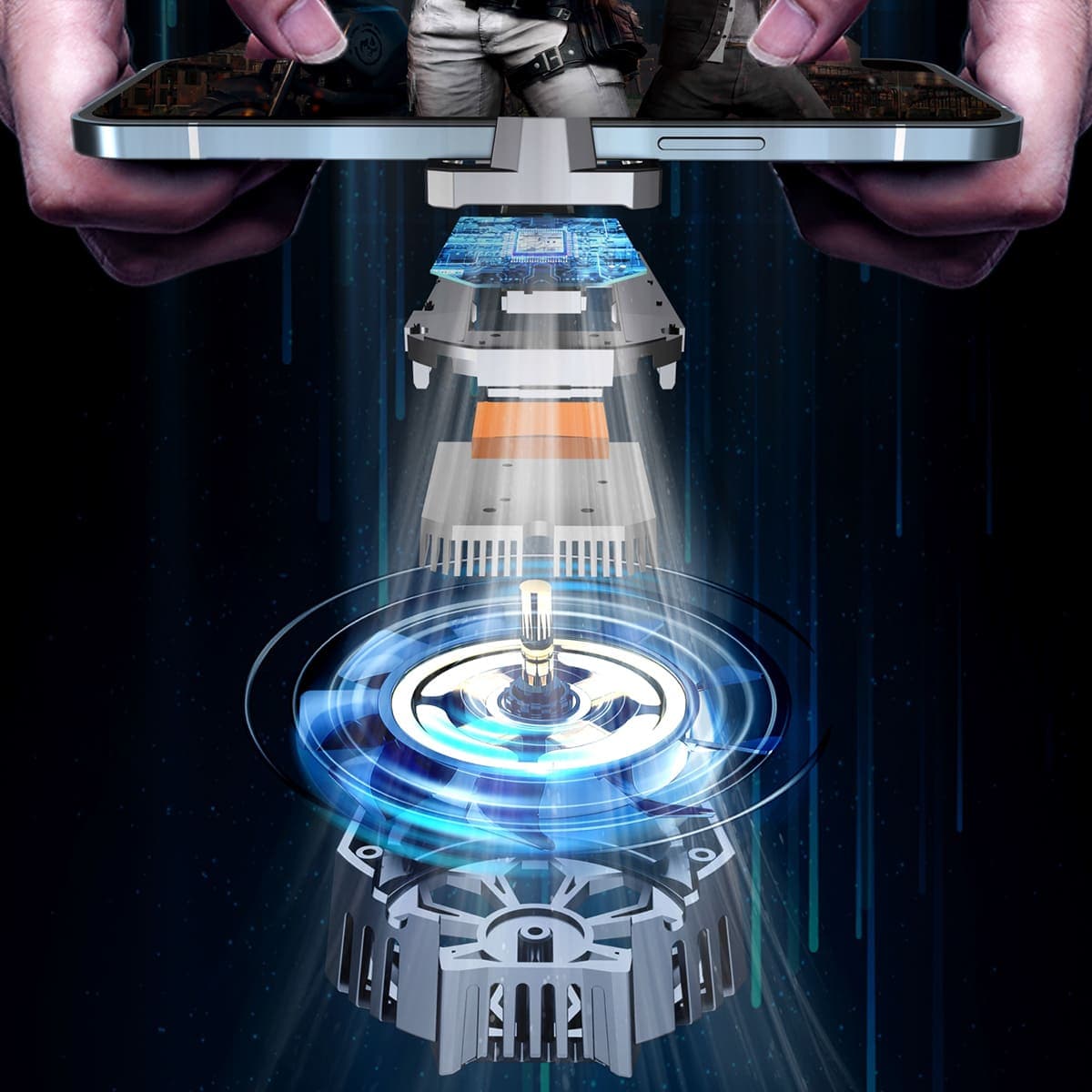 Quạt tản nhiệt điện thoại sò lạnh X3 tản nhiệt sò lạnh siêu rẻ có màn hình hiển thị nhiệt độ - 10