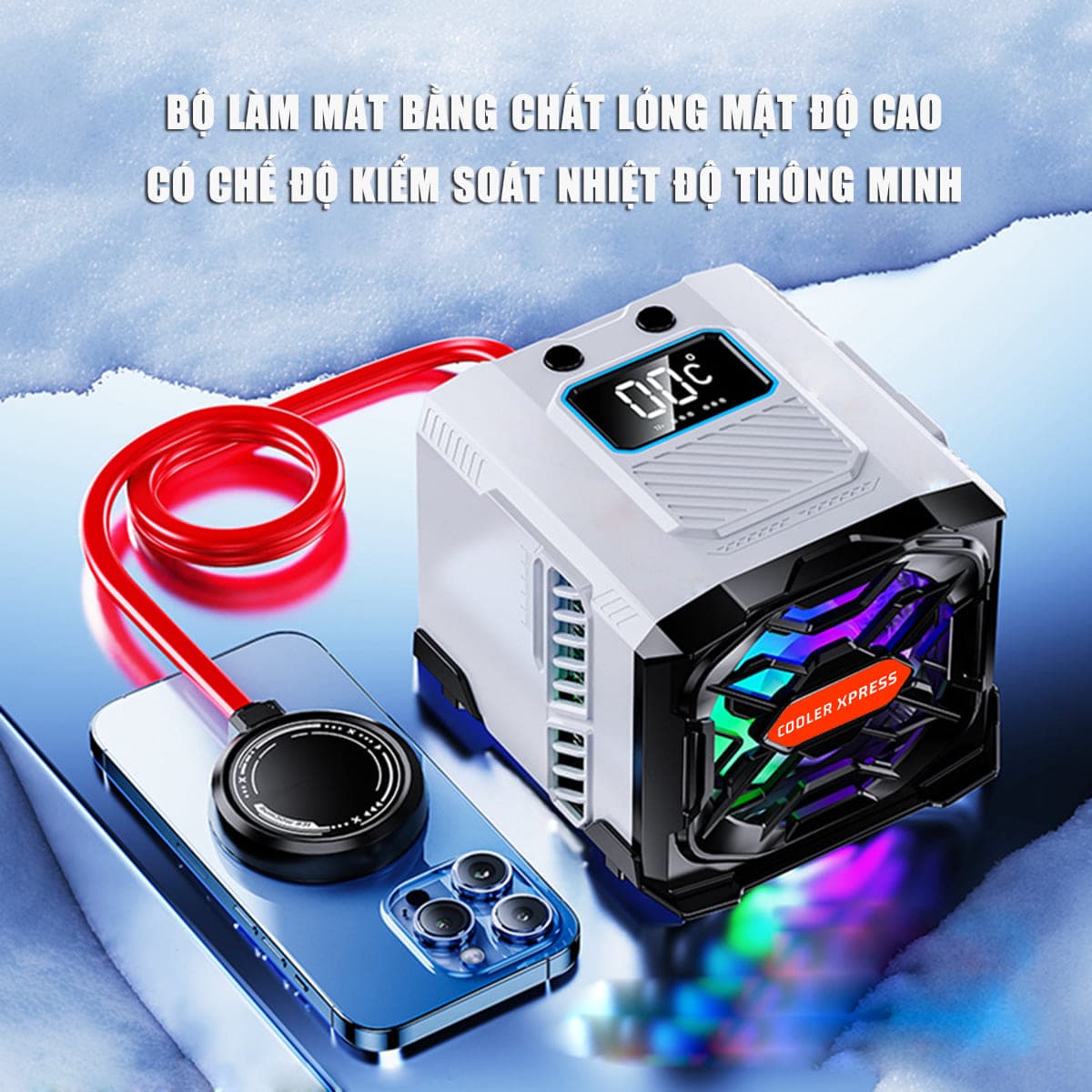 Quạt tản nhiệt điện thoại máy tính bảng DL19 sò lạnh nước từ tính hiệu năng cao chuyên dụng cho Livestream - 3