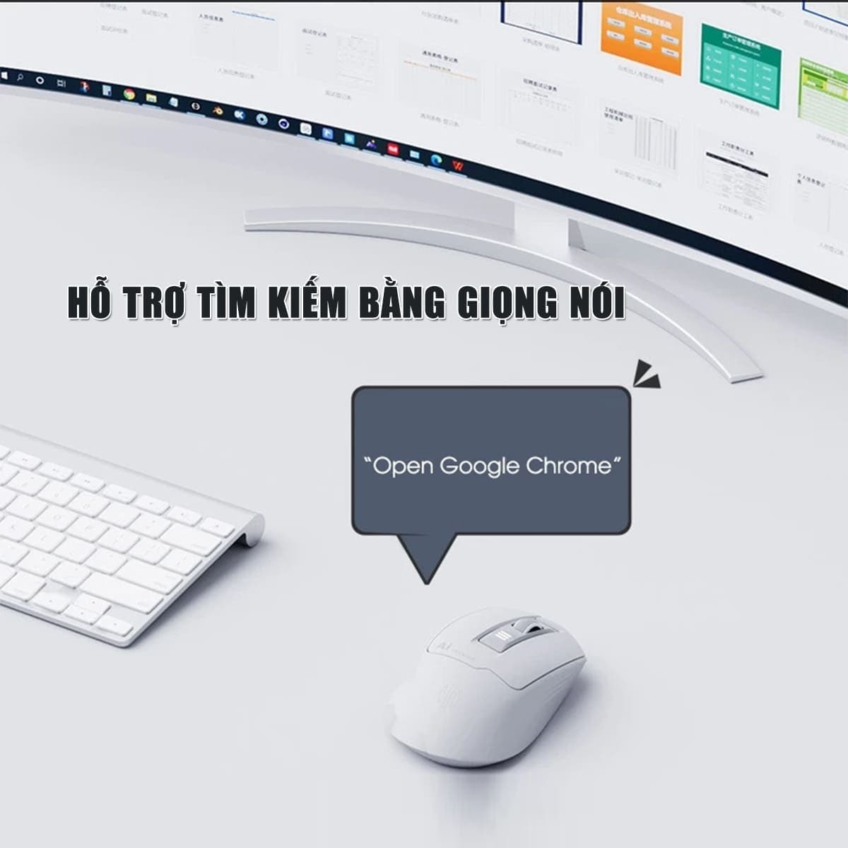 Chuột không dây Bluetooth Inphic S6 DPI 2400 - Chuột Voice AI điều khiển giọng nói chống ồn, pin sạc Type-C - 10