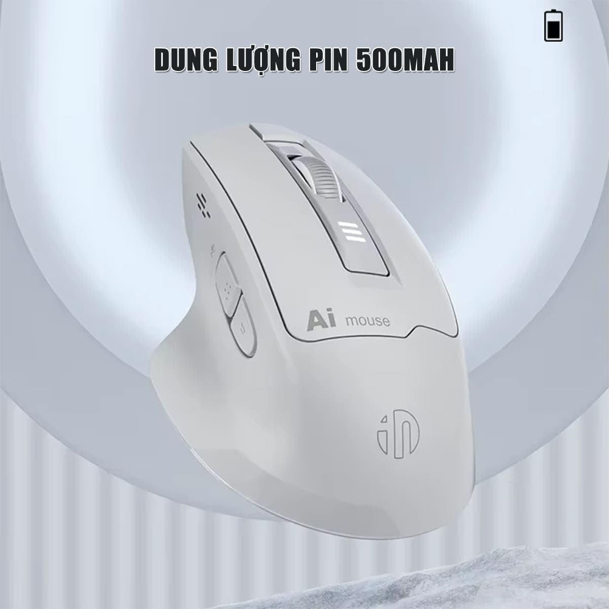 Chuột không dây Bluetooth Inphic S6 DPI 2400 - Chuột Voice AI điều khiển giọng nói chống ồn, pin sạc Type-C - 11