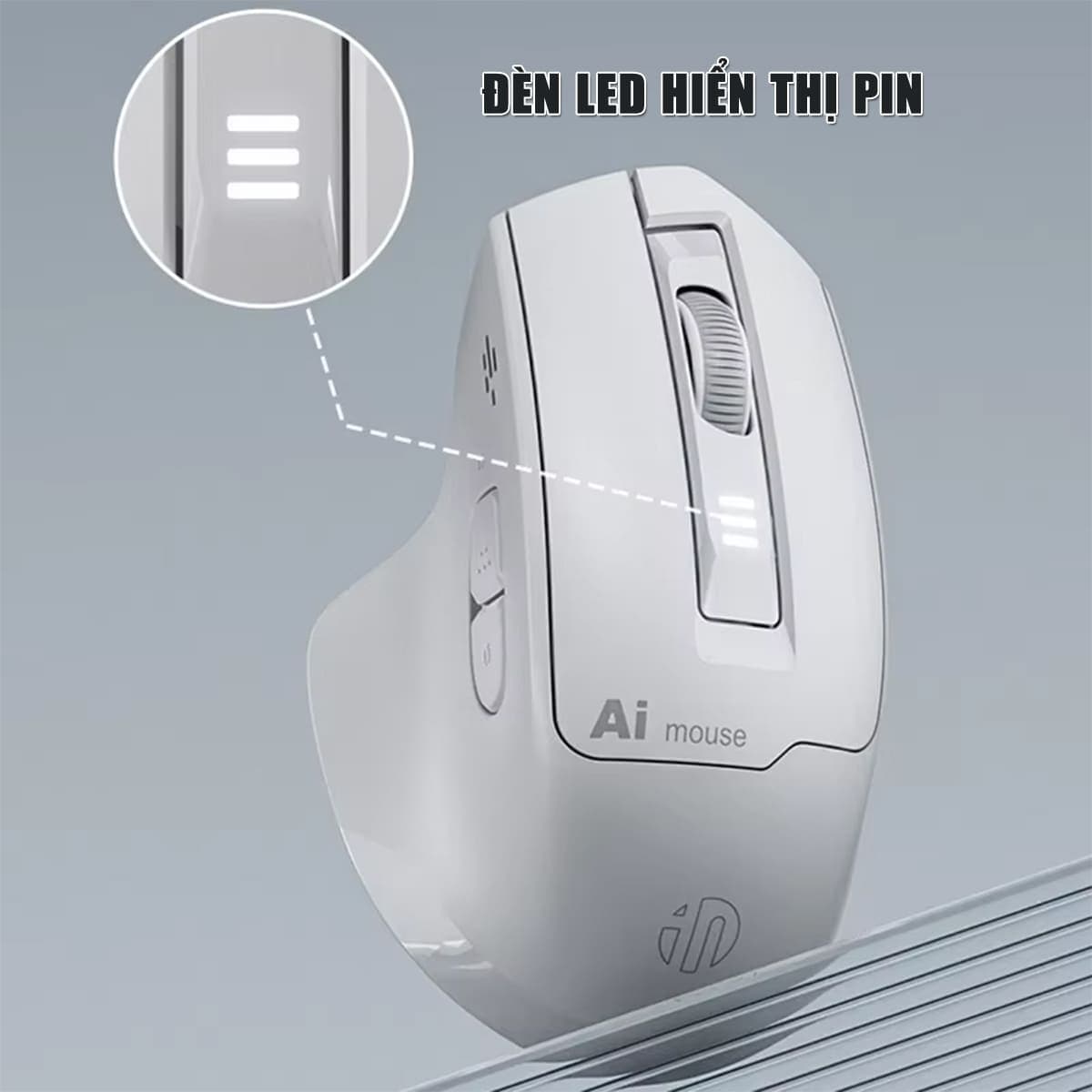 Chuột không dây Bluetooth Inphic S6 DPI 2400 - Chuột Voice AI điều khiển giọng nói chống ồn, pin sạc Type-C - 7