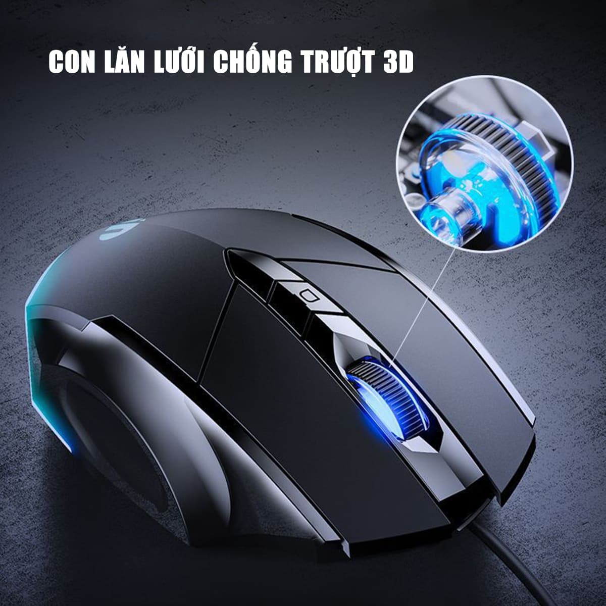 Chuột chơi Game Inphic W1 Pro 7200 DPI có dây kết nối USB - Chuột Inphic gaming FPS không tiếng ồn laptop máy tính - 4