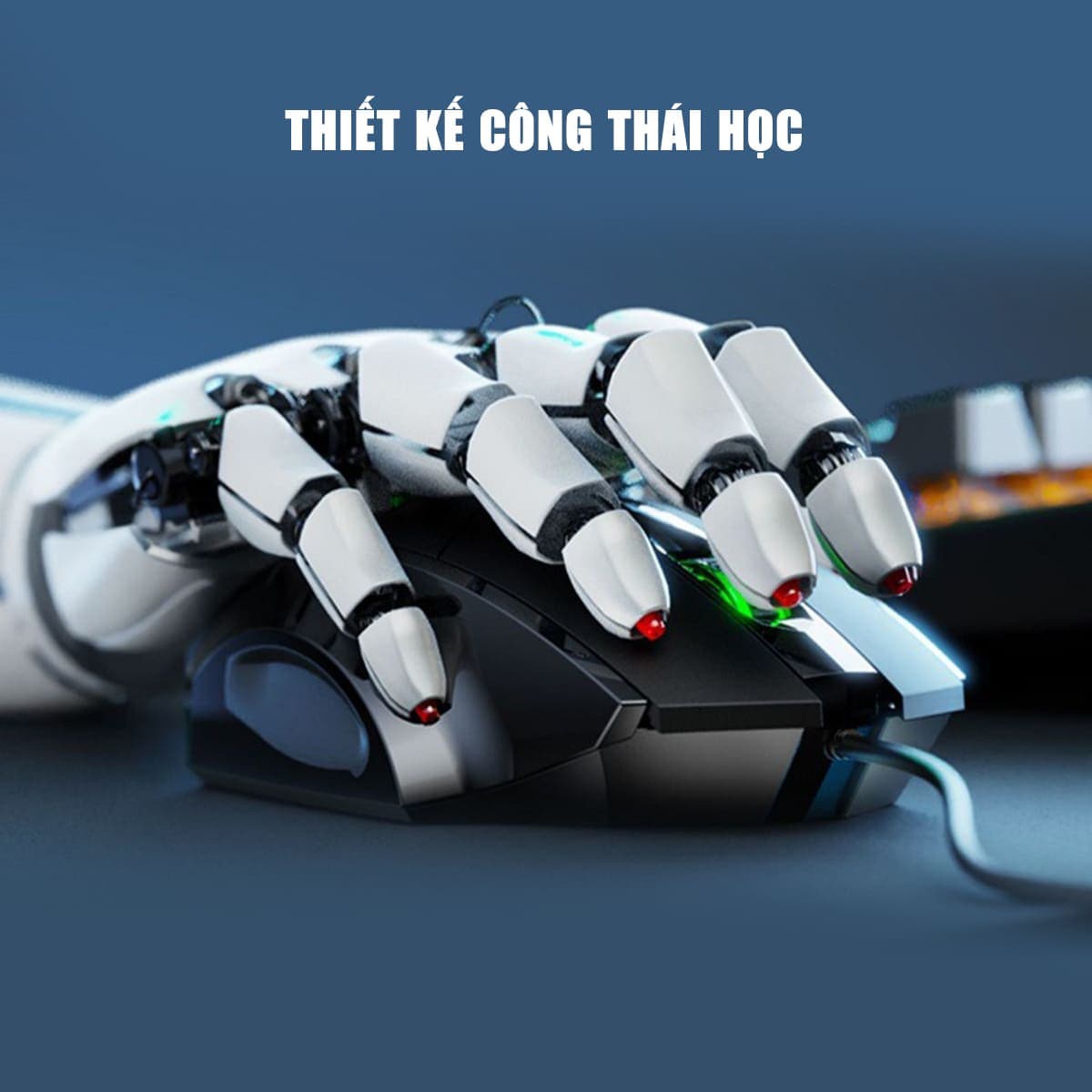 Chuột gaming Inphic W1S 1200 DPI có dây USB bấm êm - Chuột chơi game Inphic siêu rẻ không tiếng ồn máy tính laptop - 7