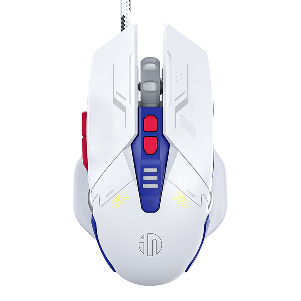 Chuột gaming Inphic W9 có dây game FPS 8800 DPI công thái học - Chuột Inphic W9 Gundam Led RGB - 2