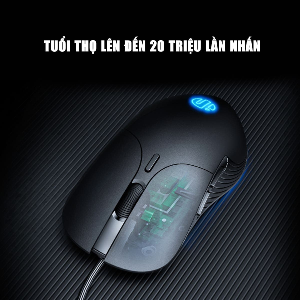 Chuột có dây gaming Inphic B1 giá rẻ 7200 DPI USB - Chuột chơi game Inphic B1 không tiếng ồn Silent Click - 13