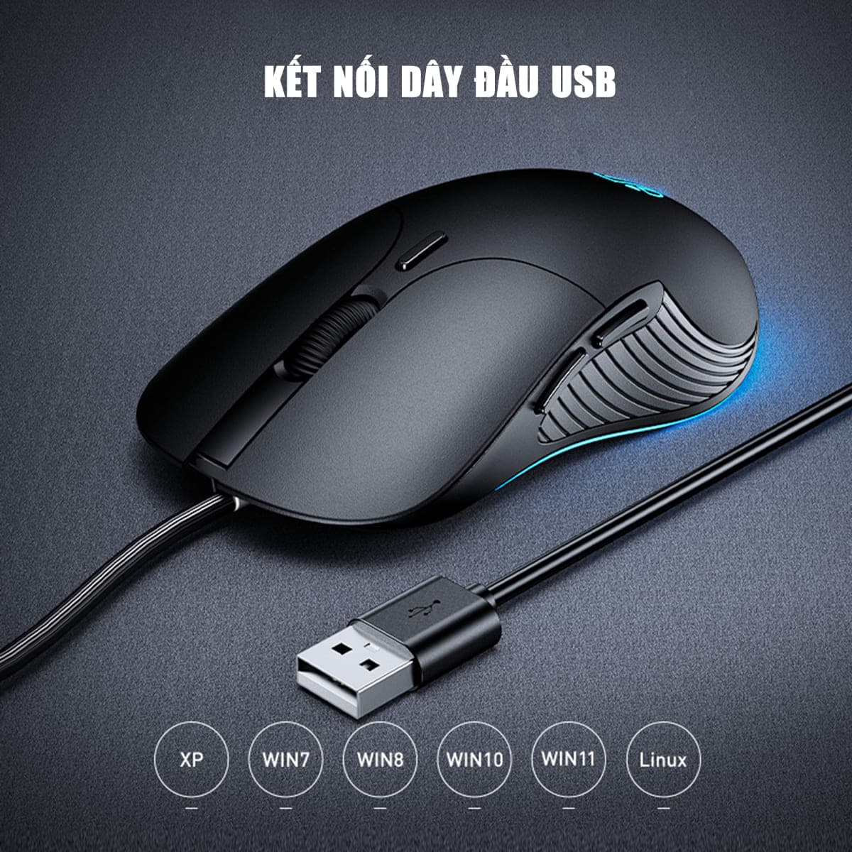 Chuột có dây gaming Inphic B1 giá rẻ 7200 DPI USB - Chuột chơi game Inphic B1 không tiếng ồn Silent Click - 7