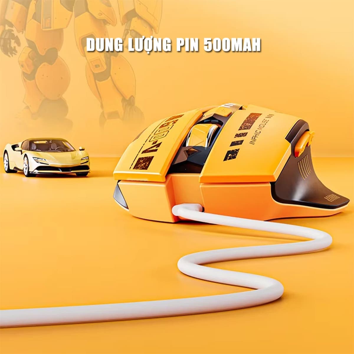 Chuột Bluetooth Inphic A9 Gundam - Chuột không dây Inphic A9 chơi game máy tinh pc laptop Wireless - 6