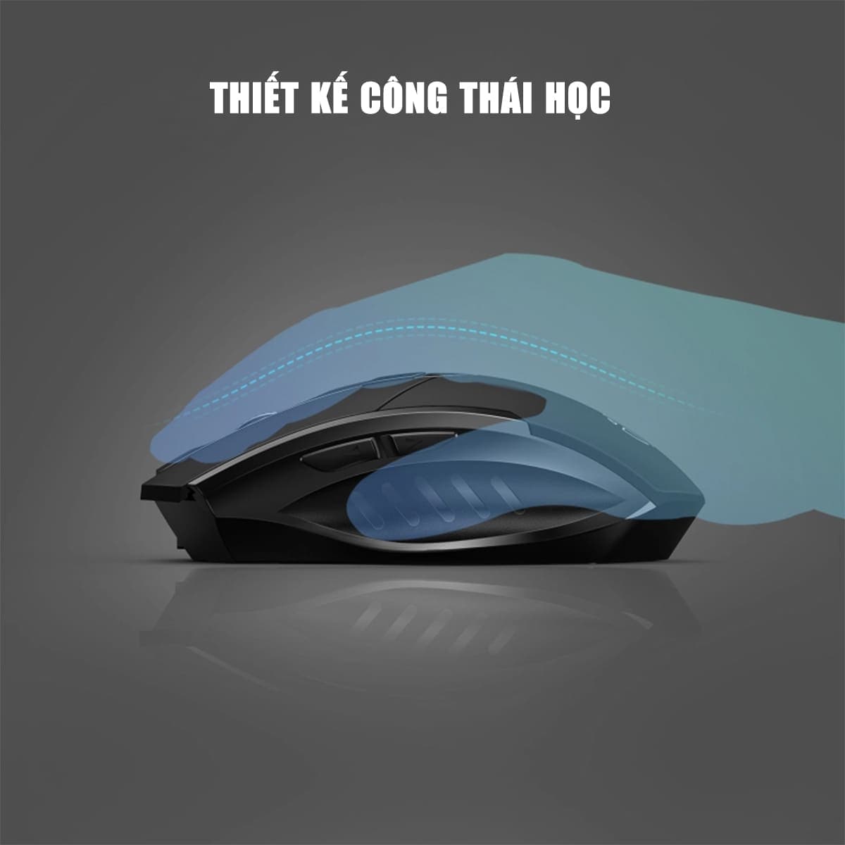 Chuột Inphic F1 V2 Gaming sạc pin - Chuột máy tính không dây Inphic F1 chơi game laptop pc giá rẻ Wireless - 6