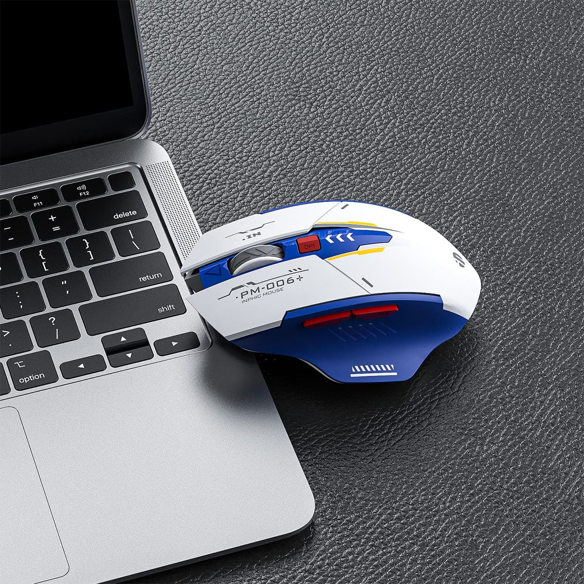 Chuột gaming Inphic F9 Gundam sạc pin - Chuột máy tính Inphic F9 không dây chơi game pc laptop Wireless - 2