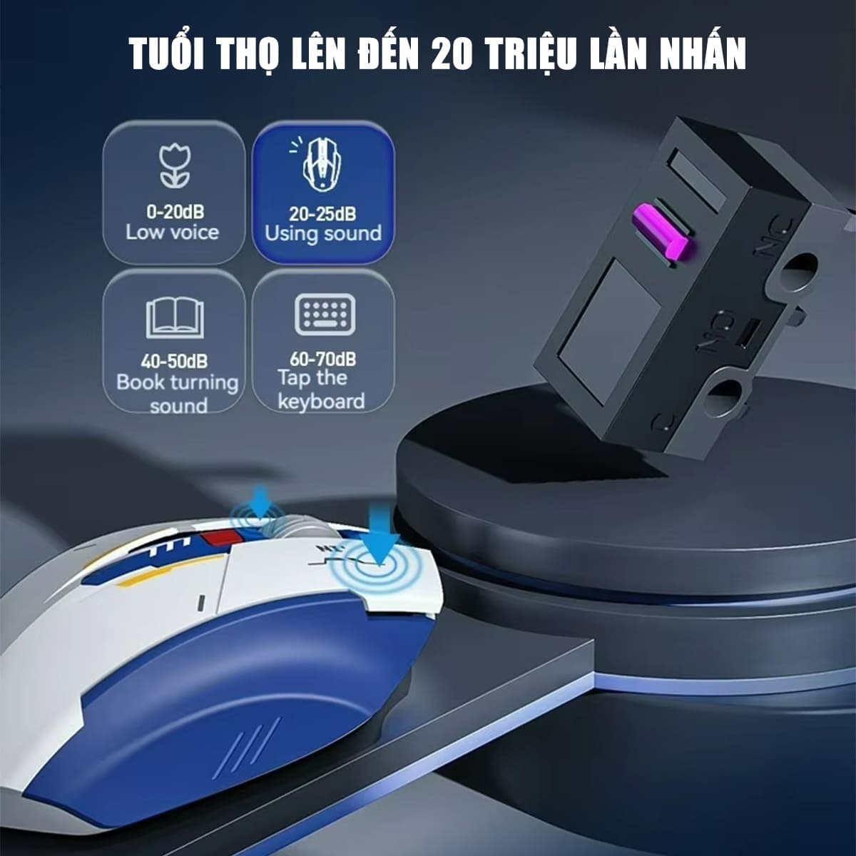 Chuột gaming Inphic F9 Gundam sạc pin - Chuột máy tính Inphic F9 không dây chơi game pc laptop Wireless - 9