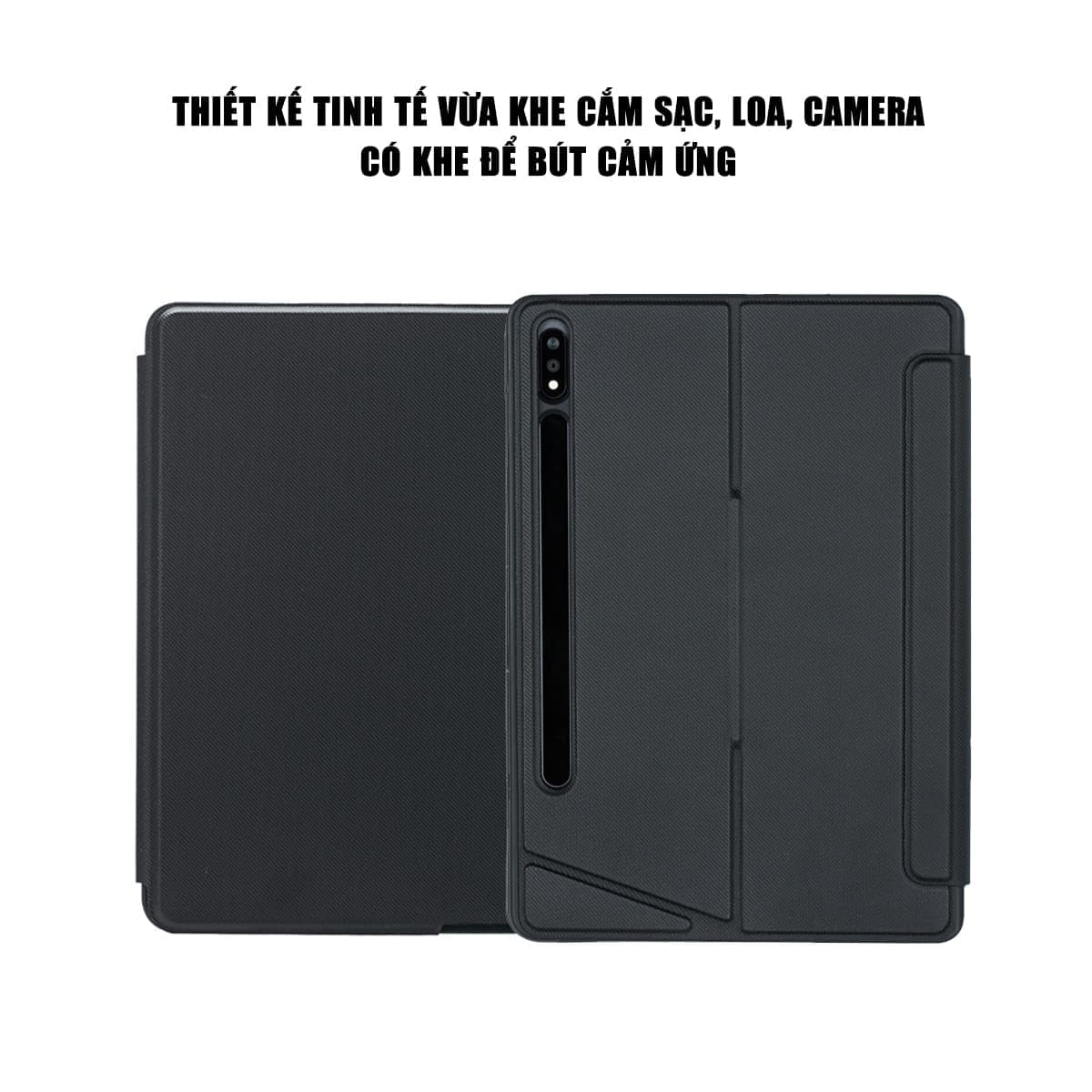 Ốp lưng Samsung Galaxy Tab S7 Plus bao da cao cấp kèm bàn phím chuột cảm ứng 720 độ tách rời linh hoạt - 8
