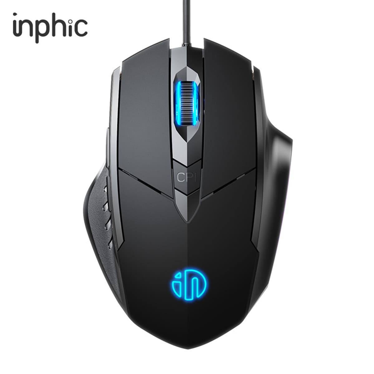 Chuột chơi game có dây Inphic W1 4800 DPI kết nối USB bấm êm - Chuột Inphic gaming siêu rẻ không tiếng ồn laptop máy tính - 2