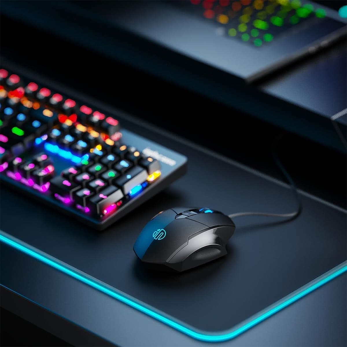 Chuột chơi game có dây Inphic W1 4800 DPI kết nối USB bấm êm - Chuột Inphic gaming siêu rẻ không tiếng ồn laptop máy tính - 3