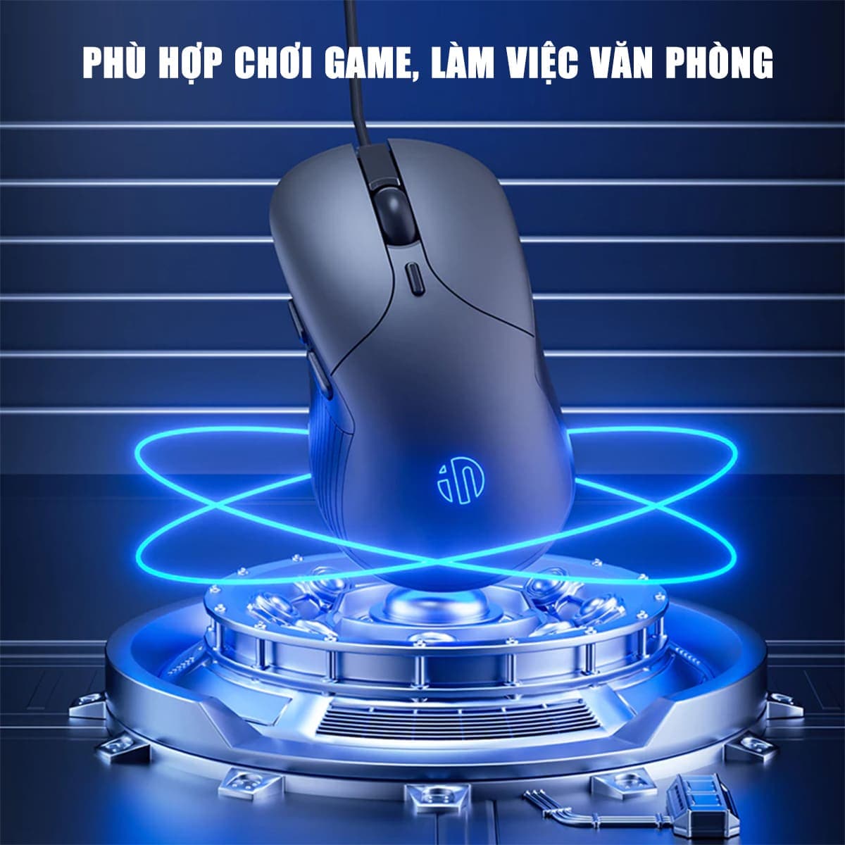 Chuột Inphic B2 Gaming có dây 8800 DPI USB - Chuột máy tính chơi game Inphic công thái học không tiếng ồn Silent Click - 2