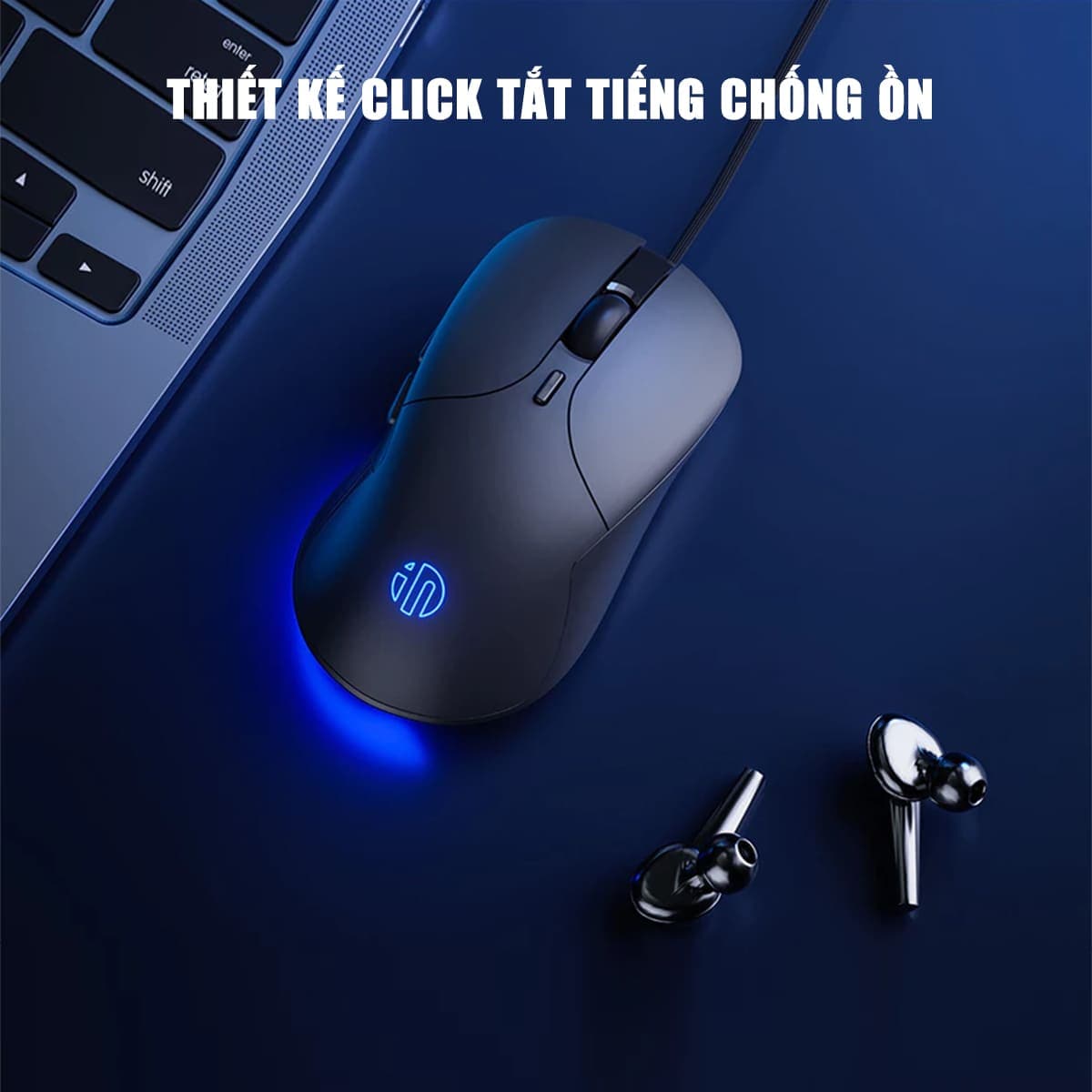 Chuột Inphic B2 Gaming có dây 8800 DPI USB - Chuột máy tính chơi game Inphic công thái học không tiếng ồn Silent Click - 5